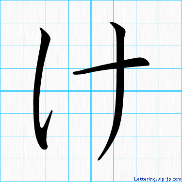 け レタリングの書き方 かっこいいけ 手本